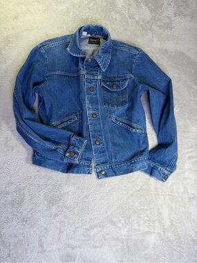 Vintage 70’s/80’s Wrangler Distressed Denim Trucker Jacket Made in USA 6